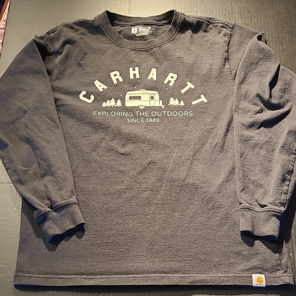 Carhartt RELAX FIT Black Outdoor Graphic Long Sleeve Tee